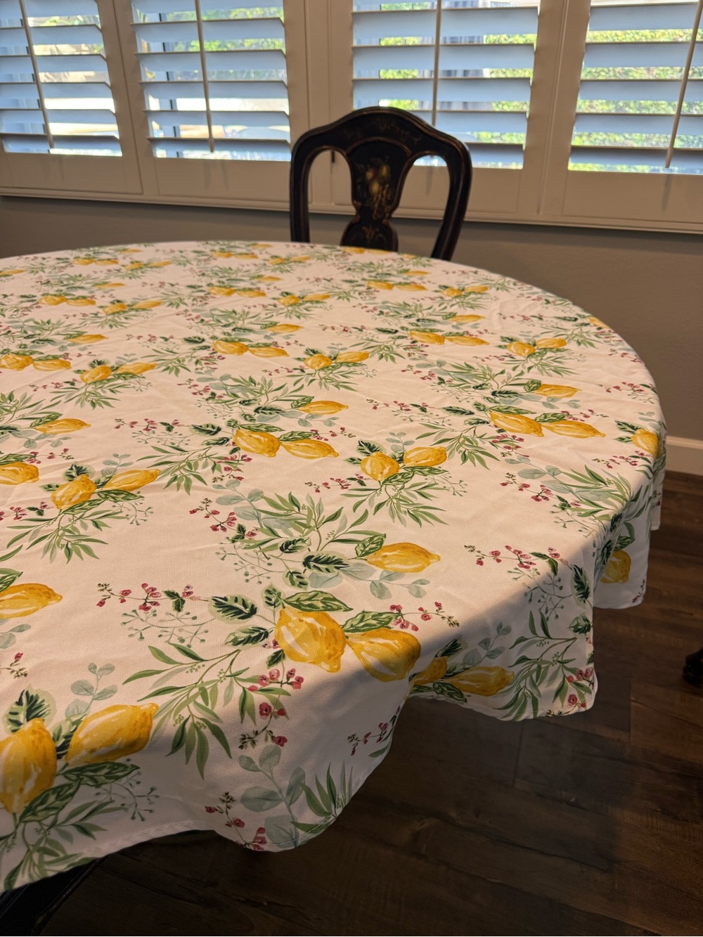 Lemon Floral Tablecloth